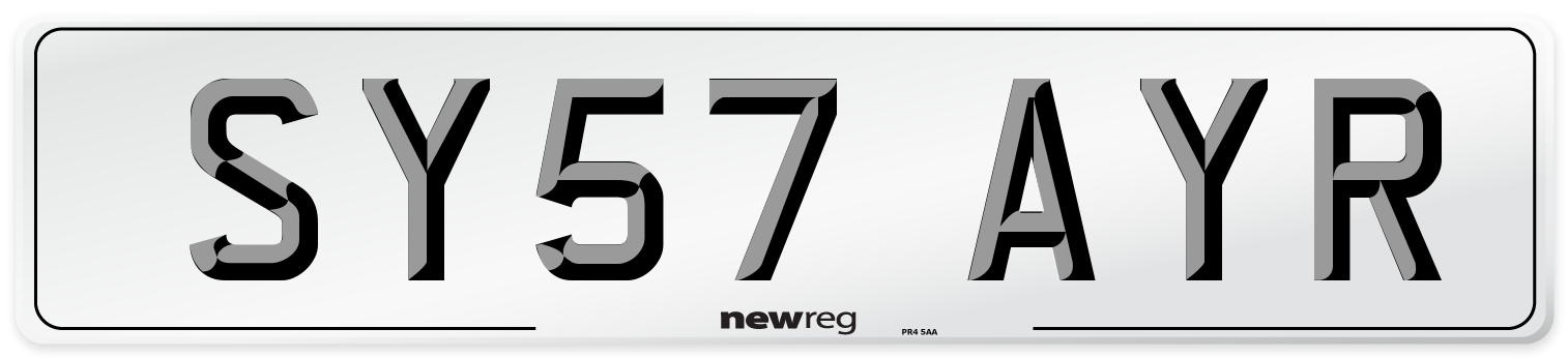 SY57 AYR Number Plate from New Reg